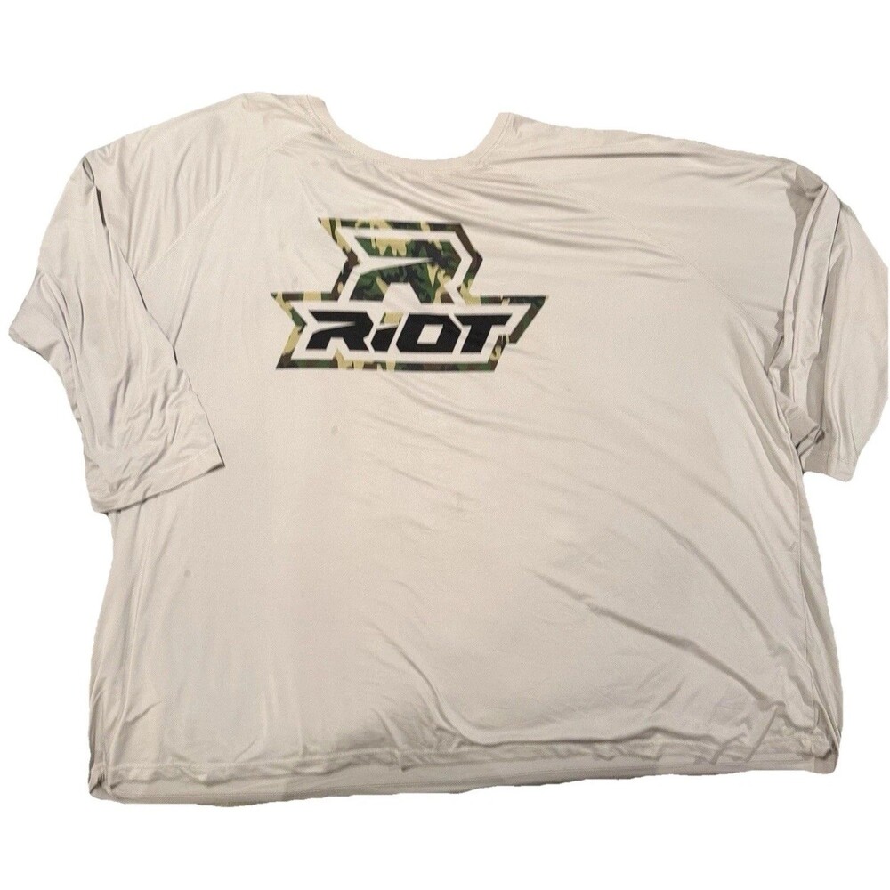 Riot Boulder Creek Power Wicking Long Sleeve Tan Tshirt Sport Athletic Shirt 7XL